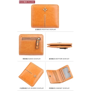 Baellerry กระเป๋าสตางค์หนัง ใบสั้น มีซิป ใส่เหรียญได้หลายใบ สีพื้น แฟชั่นเรียบง่าย สไตล์เกาหลี สําหรับผู้หญิง
