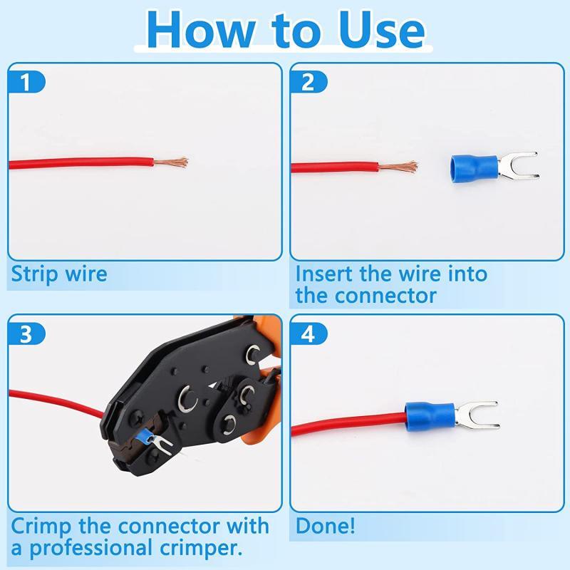 Urlwall 50 ชิ้นชุด Crimp Terminal Pin/แหวน/Barb Connector รูปที่ 3