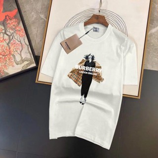 [Official]Burberry Premium Clothing Series Classic Letter Print Logo Fashion Trendy Men Hot-Selling Refreshing