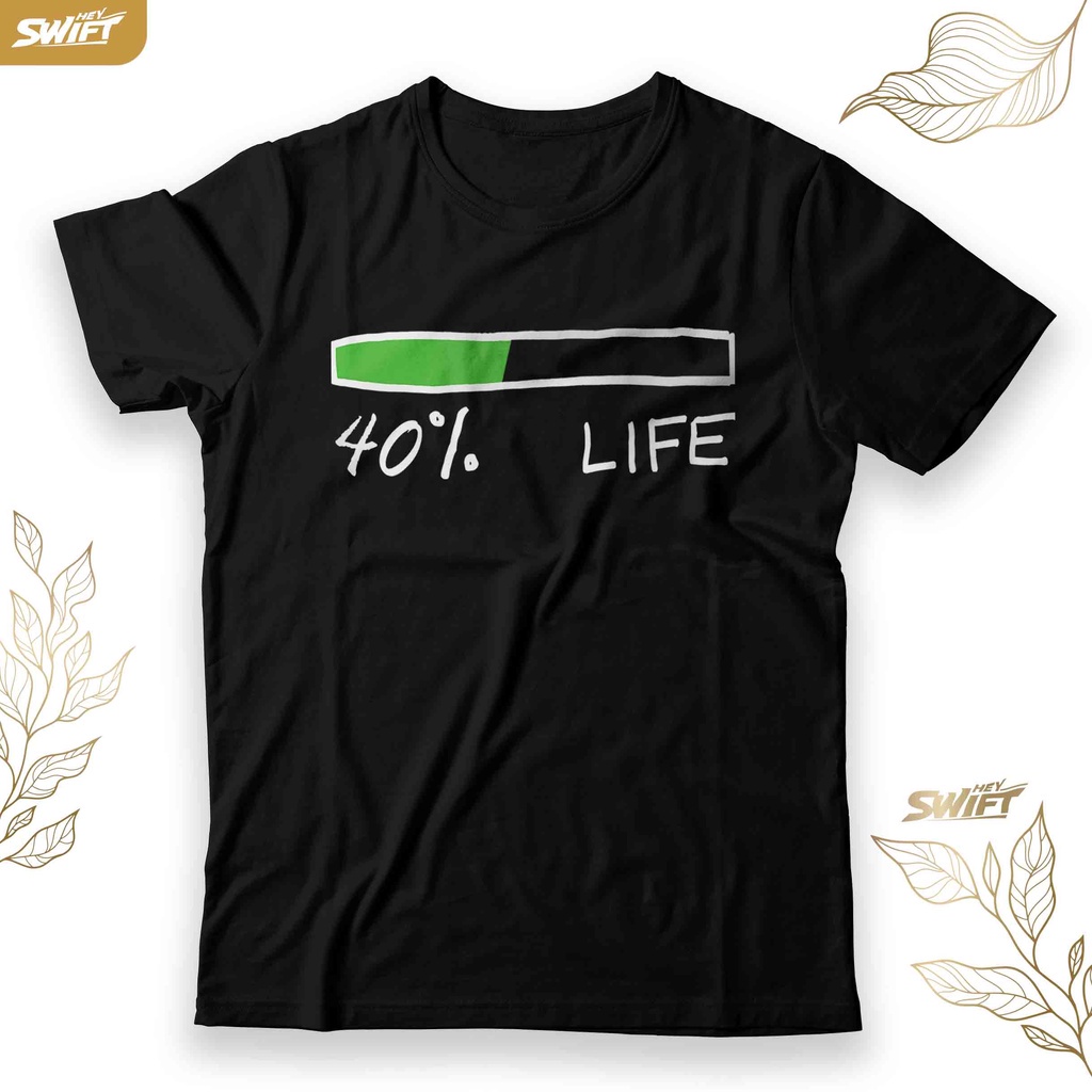 QCเสื้อยืด ลาย Nas DAILY 40% LIFE