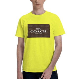 Coach (1) 20 Colors Available S~6XL Pure Cotton Half-Sleeved Short T T-Shirt Sports Top Printed Men_02