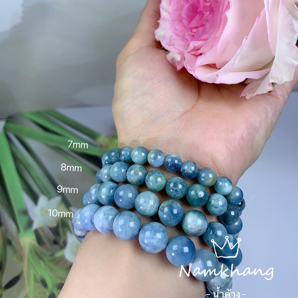 Aquamarine คริสตัลธรรมชาติ สีฟ้า สีเขียว สองสี พร้อมใบรับรอง สไตล์พระ แฟชั่น เข้ากับทุกการแต่งกาย