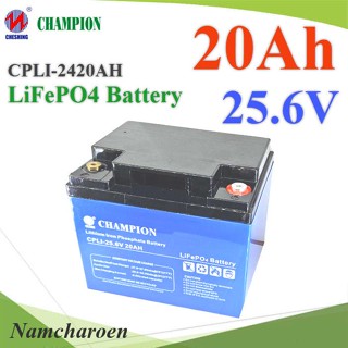 ..Battery Lithium 25.6V 20Ah แบตเตอรี่โซลาร์เซลล์ Solar LiFePO4 5120Wh BMS รุ่น LFP256-20 NC