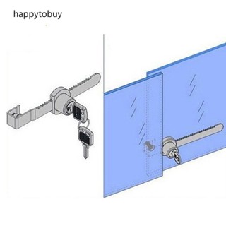 อุปกรณ์ล็อคกระจกหน้าต่างบานเลื่อน พร้อมกุญแจ สําหรับตู้โชว์ เฟอร์นิเจอร์