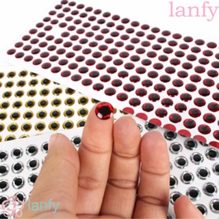 Lanfy สติกเกอร์โฮโลแกรม ตาปลาปลอม 3D DIY สําหรับติดเหยื่อตกปลา 100 ชิ้น ต่อล็อต