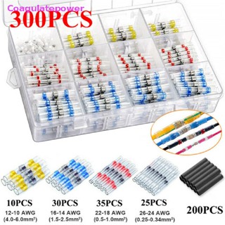 Coa ตัวเชื่อมต่อสายไฟบัดกรี กันน้ํา 300 ชิ้น และตัวเชื่อมต่อฮีทซิงค์ก้น