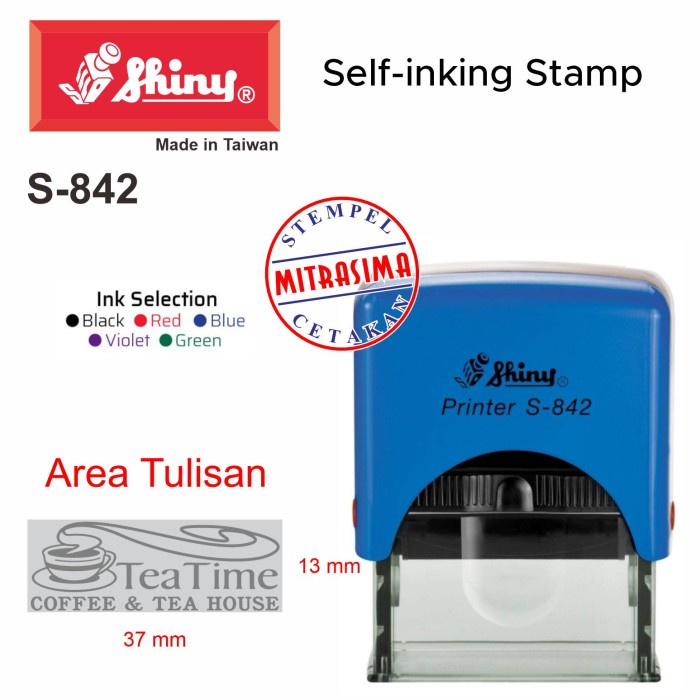 Shiny Stamp S-842 (ชินี่ ทรงเหลี่ยม S842 Type S 842)