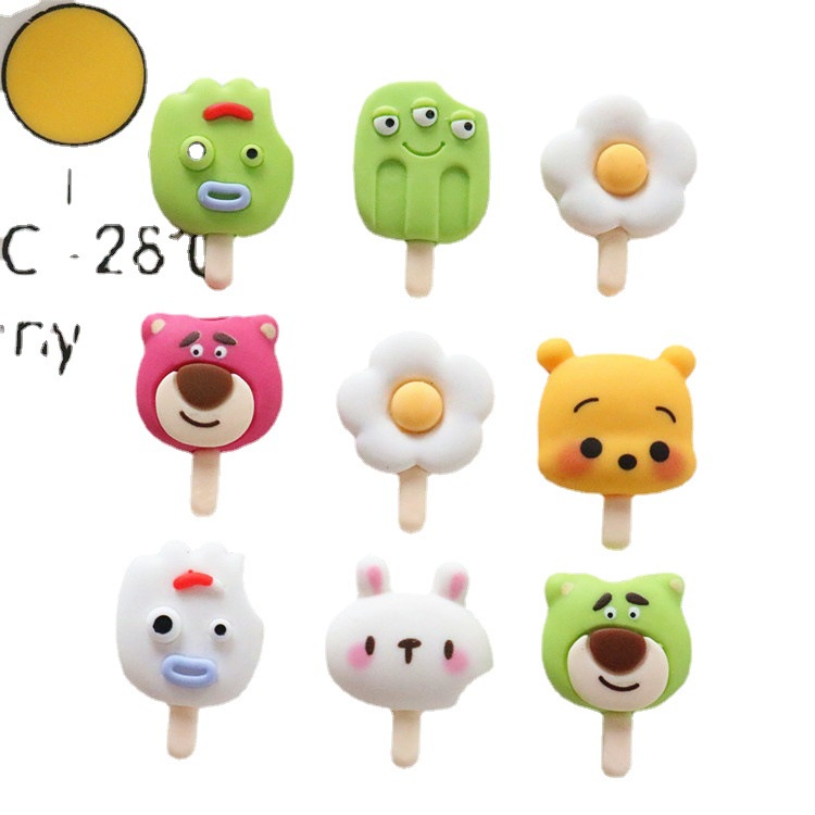 Winnie The Pooh croccs Jibbits Charm ดอกไม้กระต่าย Jibitz Charms Pin สตรอเบอร์รี่หมี Jibits Crocks สําหรับผู้หญิงอุปกรณ์เสริมตกแต่ง