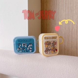 เคสหูฟังบลูทูธไร้สาย Tpu นิ่ม แบบใส กันรอยขีดข่วน ลายการ์ตูน Tom and Jerry สร้างสรรค์ สําหรับ AirPods 1 2 3 Pro2 gen2022