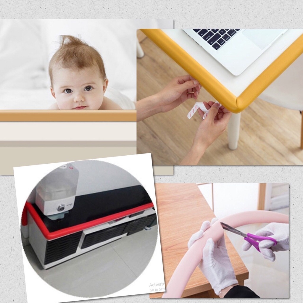 💎 ยางกันกระแทก มุม ขอบ โต๊ะ ยาว 2 เมตร หนาพิเศษ โฟมกันกระแทก ซิลิโคนกันกระแทก พร้อมแทปกาว ใช้งานง่าย ใหม่ล่าสุด 💎 - รูปที่ 5