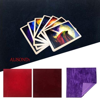 Alisond1 ผ้าปูพื้น สีพื้น สําหรับทํานายไพ่ทาโรต์