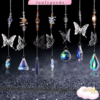 LANFY Charming Hanging Butterflies for Window Crystal Suncatcher Hanging Crystals for Decoration Garden Decor Pendant Ornaments Hanging Crystals Home Office Sun Catchers