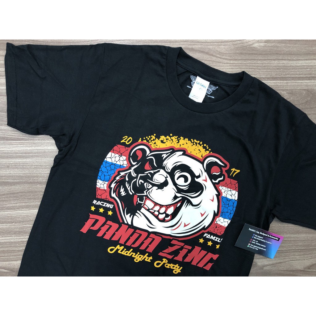BUA【hot sale】ราคาต่ำสุด!!Nbf3f23r97r เสื้อยืดผ้าฝ้าย พิมพ์ลายแพนด้า Zing Thailand Fanclub *D5 T6515 