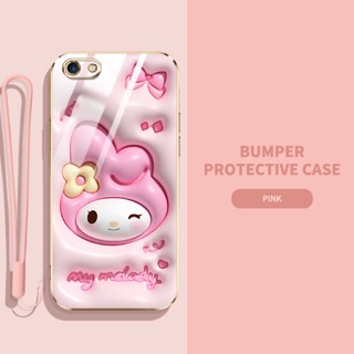 เคสโทรศัพท์ซิลิโคน TPU แบบนิ่ม ลายการ์ตูนกระต่าย และไดโนเสาร์ 3D พร้อมสายคล้อง สําหรับ OPPO A57 2016 A39 F3 Lite A37 A59 F1S A83 A1 F7 A3 F5 A79