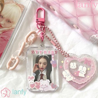 Lanfy พวงกุญแจอะคริลิค รูปการ์ดรูปภาพ เครื่องเขียน สําหรับนักเรียน