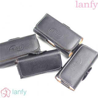 Lanfy กระเป๋าใส่โทรศัพท์มือถือ หนัง Pu เข็มขัด กันตก กระเป๋าคาดเอว ใส่โทรศัพท์มือถือ