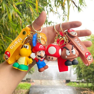 พวงกุญแจฟิกเกอร์ PVC รูป Super Mario Bros Luigi Koopa Troopa Toad Goomba Super Mario