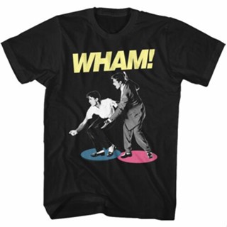 เสื้อยืด ผ้าฝ้าย ระบายอากาศได้ดี ลาย Wham Wham สีดํา สําหรับผู้ใหญ่