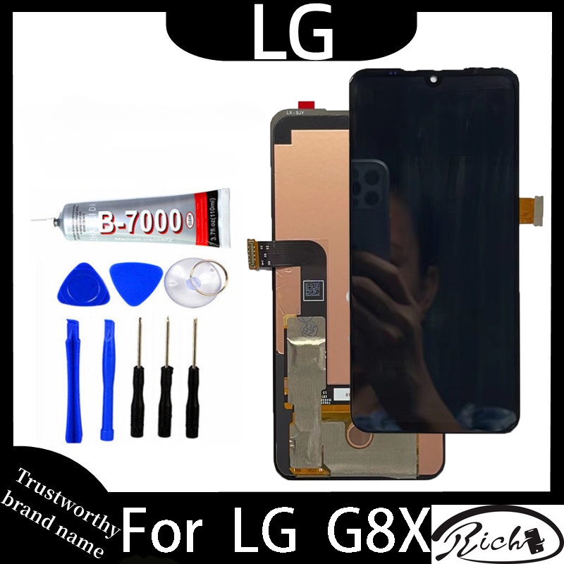 Amoled หน้าจอสัมผัส LCD แบบเปลี่ยน สําหรับ LG G8X G V50S ThinQ LCD LG G8S