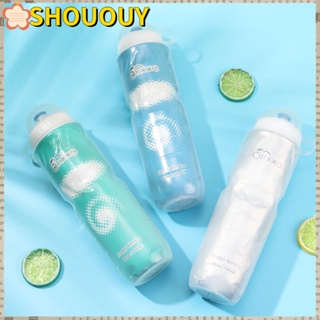 Shououy ขวดน้ําใส ปลอด BPA แบบพกพา 750 มล. สําหรับเล่นกีฬา ปั่นจักรยาน