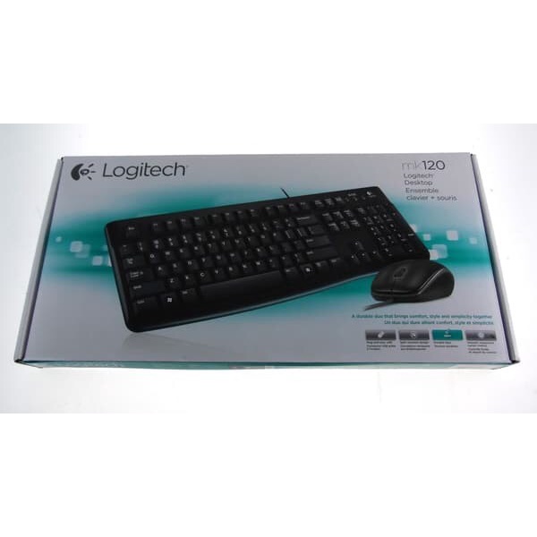 LOGITECH MK 120 คีย์บอร์ด USB + เมาส์
