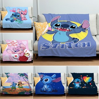 ผ้าห่ม ผ้าสักหลาด ลายการ์ตูน Lilo Stitch น่ารัก 4 ขนาด สําหรับเด็ก