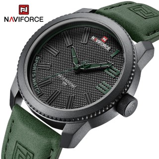 Naviforce นาฬิกาลําลองแฟชั่น สายหนัง กันน้ํา กันกระแทก สไตล์…