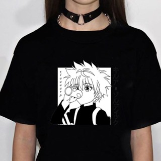 เสื้อยืด พิมพ์ลายกราฟฟิค Hunter x Hunter Killua สไตล์ญี่ปุ่น ฮาราจูกุ สําหรับผู้หญิง