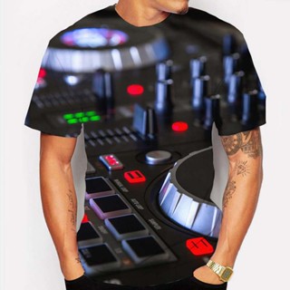 เสื้อยืดคอกลม แขนสั้น พิมพ์ลายกราฟฟิค Dj 3D สไตล์ฮาราจูกุ สตรีท สําหรับผู้ชาย 2023