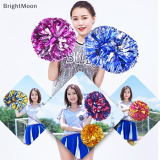 Brightmoon ปอมปอม เมทัลลิก ด้ามจับพลาสติก แบบสองรู สําหรับเต้นรํา ปาร์ตี้ 1 ชิ้น