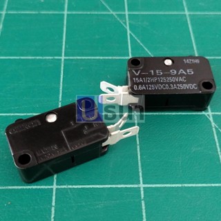 ไมโครสวิทช์ OMRON สวิทช์ Micro Switch 2 ขา (1NO) 15A 250V **ของแท้** #V-15-9A5 OMRON (1 ตัว)