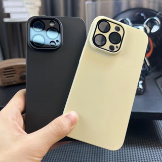 เคสโทรศัพท์มือถือ PC แข็ง ผิวด้าน กันกระแทก ป้องกันเลนส์กล้อง หรูหรา สําหรับ iPhone 12 13 14 Pro Max 14 Plus 12 13 Pro Max