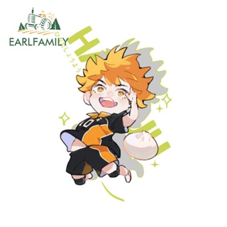 Earlfamily สติกเกอร์กันน้ํา กันแดด ลายการ์ตูน Haikyu 13 ซม. สําหรับตกแต่งกระจกรถยนต์ รถจักรยานยนต์