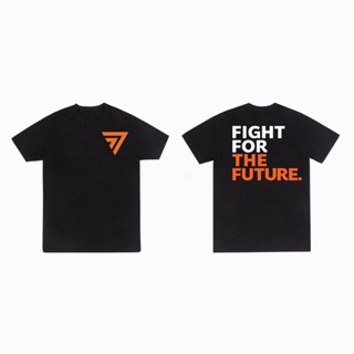 NEW เสื้อยืดยอดนิยม พิมพ์ตัวอักษร FIGHT FOR THE FUTURE TSHIRT เสื้อยืดแขนสั้นคอกลม