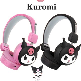 Hello Kitty Kuromi ชุดหูฟังบลูทูธไร้สาย ตัดเสียงรบกวน เหมาะกับเล่นกีฬา สําหรับเด็ก [ZXL]