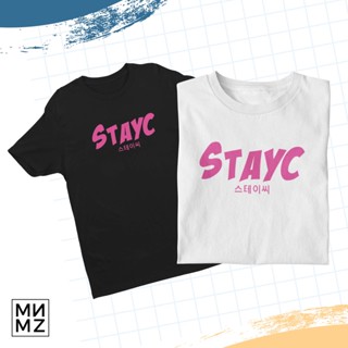 HOT QG MNMZTEE STAYC เสื้อยืดเสื้อยืดคอกลมลาย unisex ผ้าฝ้าย y]k