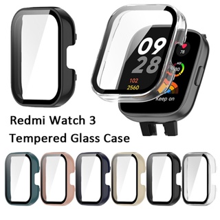 เคสนาฬิกาข้อมือ แบบแข็ง PC แข็ง พร้อมกระจกแกร่ง อุปกรณ์เสริม สําหรับ Redmi Watch 3