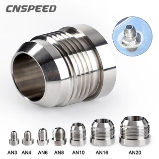 สแตนเลส ,AN6 AN8 AN10 AN12 AN16 AN20 ชาย Billet สแตนเลสตรงชาย WELD FITTING อะแดปเตอร์เชื่อม Bung Nitrus ท่อ FITTING