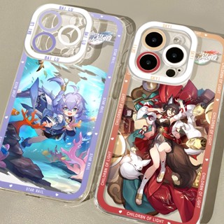 เคสโทรศัพท์ซิลิโคน TPU ใส แบบนิ่ม ลาย Honkai Star Rail Himeko กันกระแทก สําหรับ iPhone 14 11 13 12 Pro Max XS XR X 8 7 6S Plus Mini Tingyun Bailu