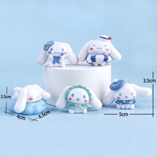 ใหม่ ของตกแต่ง PVC รูปการ์ตูน Cinnamoroll ขนาดเล็ก สําหรับตกแต่งเค้กตั้งโต๊ะ