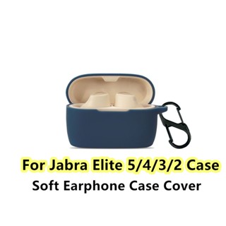 【พร้อมส่ง】เคสหูฟัง แบบนิ่ม สีน้ําเงินเข้ม สําหรับ Jabra Elite 2 Jabra Elite 5 4 3