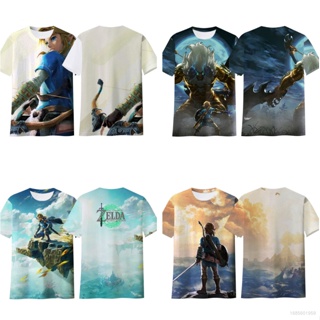 เสื้อยืดแขนสั้น พิมพ์ลายเกม the Legend of Zelda Tears of the Kingdom 3 มิติ พลัสไซซ์ สําหรับผู้ชาย และผู้หญิง