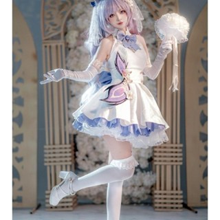 Genshin Impact Keqing Cosplay Costume women dress