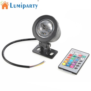 Lumiparty โคมไฟใต้น้ํา LED RGB 5W 12V IP65 กันน้ํา พร้อมรีโมตคอนโทรล สําหรับสระว่ายน้ํา บ่อน้ําพุ ตู้ปลา