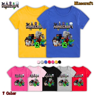 Summer T-shirt Minecraft New Cartoon Print Boys Girls Short Sleeve Tops Fashion Casual Kids New Sports Shirts (3-15_09