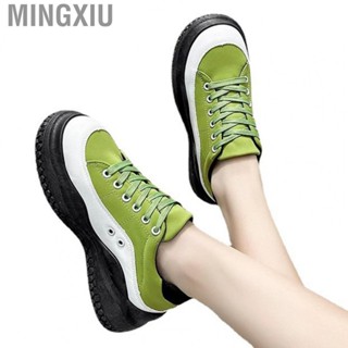 Mingxiu Girl Sneaker  Green Casual Sneakers Thick Sole  for Dating