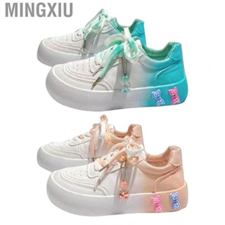 Mingxiu Women Casual Sneakers  Round Head Fashionable Women Sneaker Comfortable Rubber Sole Gradient  for Daily Life