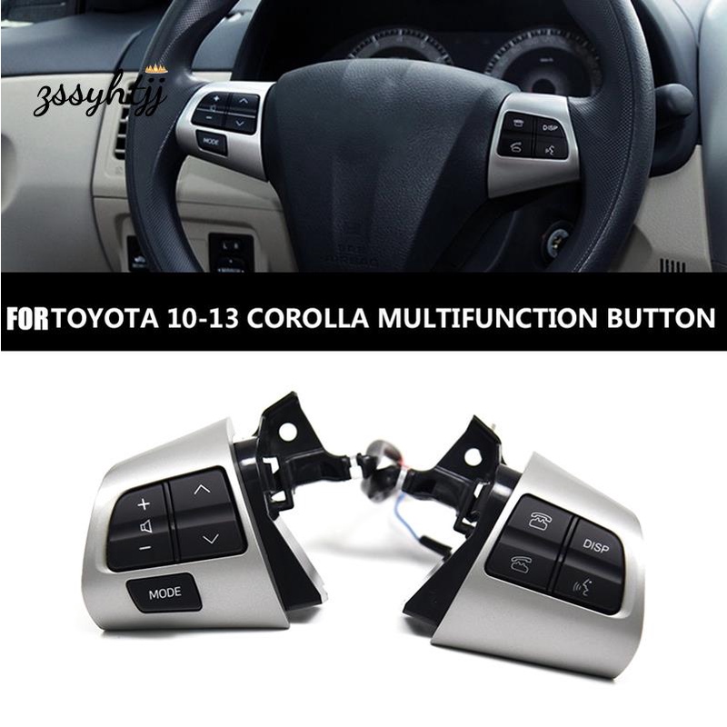 ปุ่มสวิตช์เสียงติดพวงมาลัยรถยนต์ 84250-02230 อุปกรณ์เสริม สําหรับ Toyota Corolla 2006-2013 Wish RAV4 Altis