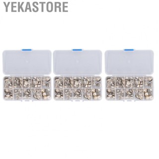 Yekastore Concealed Snap Button  Non Punching 150pcs Rhinestone Detachable DIY Crafts Brooch Button with 3 Storage Box for Sweaters for Dresses