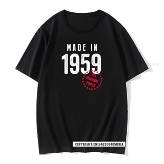 เสื้อยืด พิมพ์ลาย Made In 1959 All Parts 62Th Birthday สไตล์วินเทจ สําหรับผู้ชาย